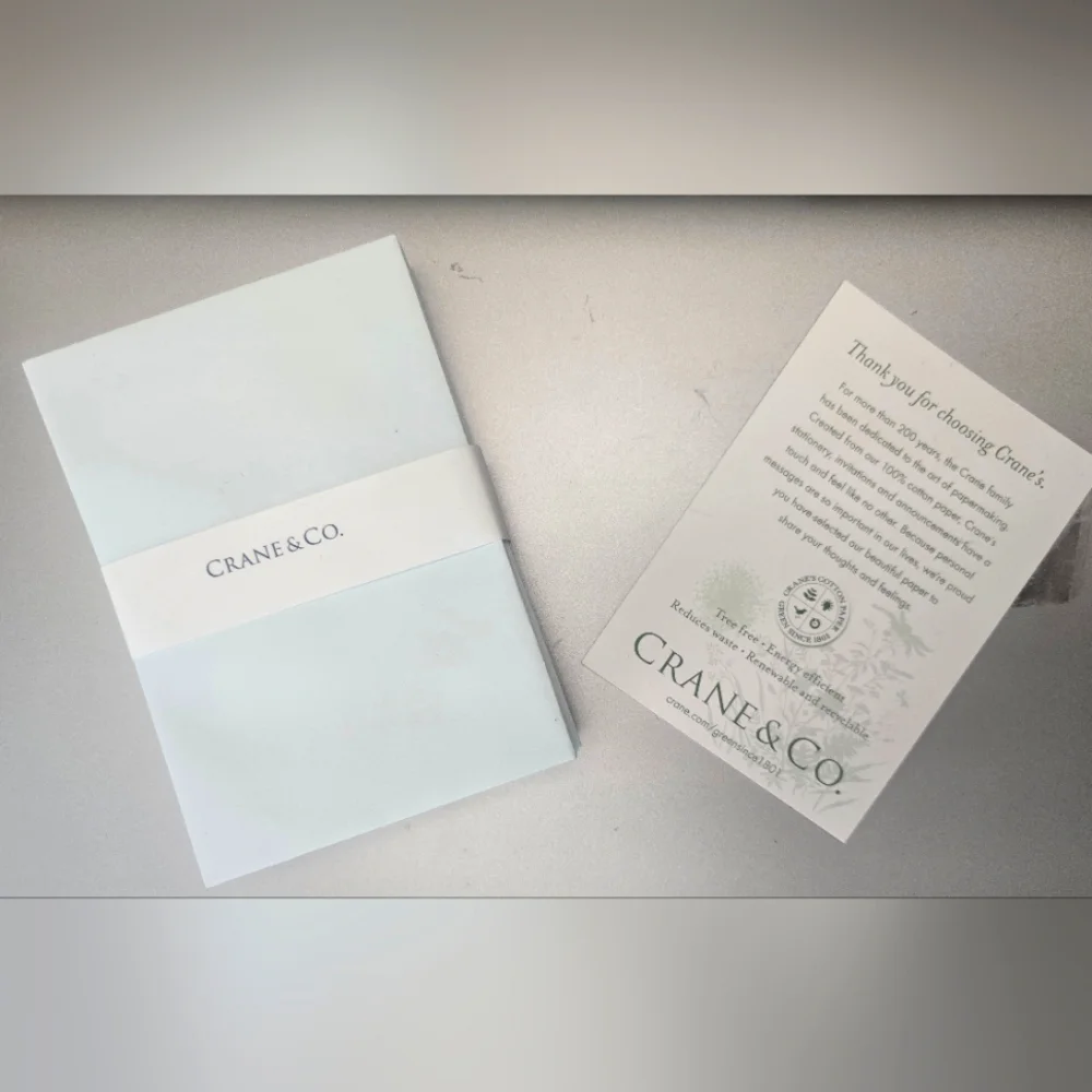 CRANE & CO, INC ENVELOPES - (19) 4 x 5 9/16 Beach Glass Kid Finish Paper